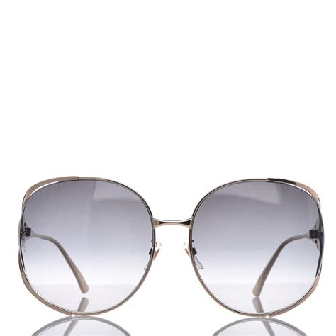 gucci oversized round frame sunglasses|gucci women's oversize round sunglasses.